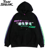 Men Hip Hop Hoodie Sweatshirt Drunk Illusion Chinese Character Hoodie Streetwear Casual Black Hooded Pullover Cotton Autumn 2023