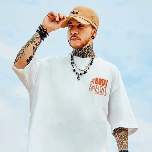 Anime Crying character – Mens Gothic Harajuku Fashion T Shirt Short Sleeve Oversized