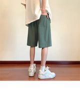 summer running baggy y2k shorts for men casual gym sport short pants threaded solid drawstring basketball bermuda masculina unique shorts style 3539
