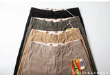 autumn winter heavyweight pure cotton thick american retro workwear khaki pants business casual mens basic solid color pants unique default style 1060