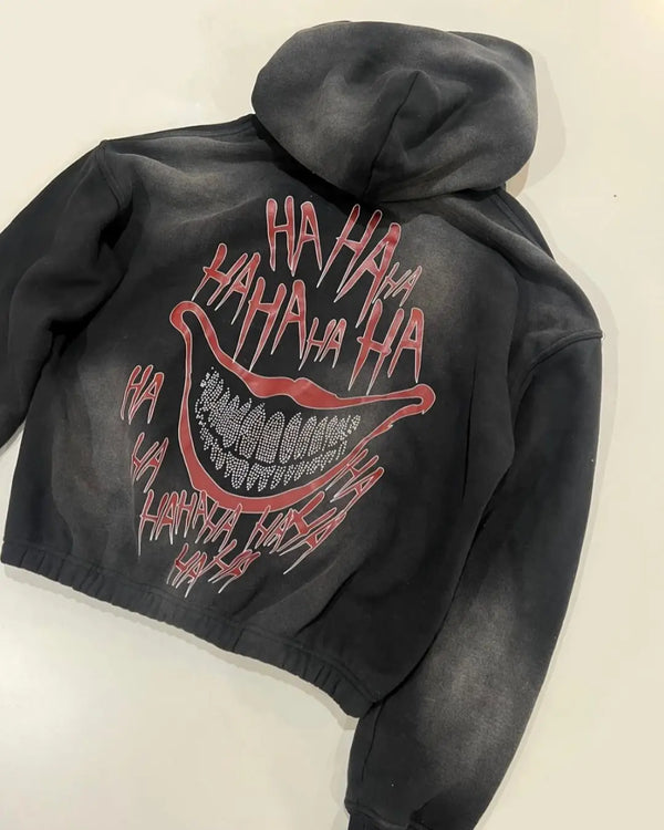 Vaporwave Drop – Harajuku Tracksuit Men Clown Print Hoodies Sweatshirt Oversi – Streetwear Fashion for Men & Women