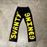 american trendy gothic letter printed high waist pants womens y2k street hip hop harajuku loose casual versatile sweatpants unique joggers style 1777