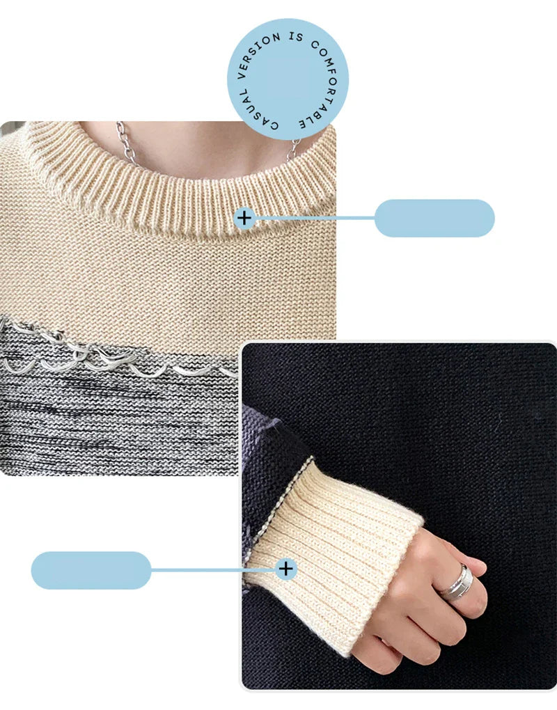 layered flame street pullover, daily style staple, y2k flame pullover top for edgy winter outfits