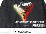 Rainbowtouches 2022 Hoodies Men High Street Fashion Old Washing Demon