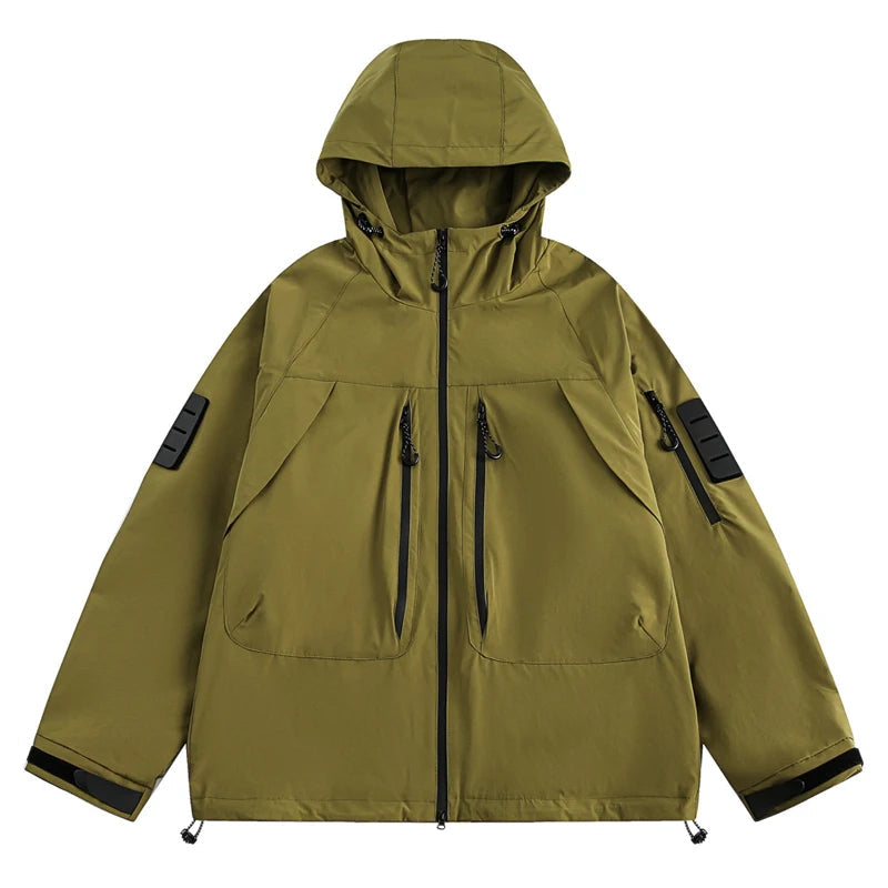 Quilted hop windproof parka vintage hooded