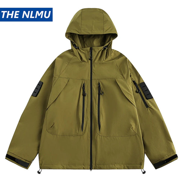 Quilted hop windproof parka vintage hooded