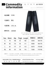 24Spring wash black ash straight tube baggy jeans