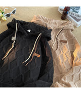 2024 New Mens Hoodie Fashion Korean Casual Loose Hooded Shirt Large Si