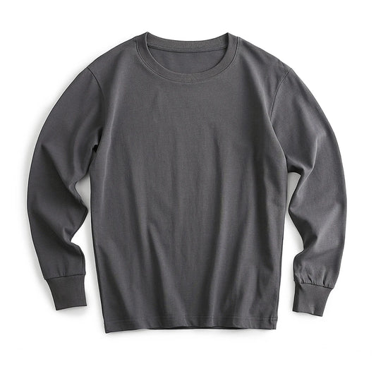 Anime Anime panel – Mens Long Sleeve T Shirt Autumn Winter Vintage Amekaji Heavy