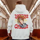 Goth Funny Finger Crossed Graphic Print Men Hoodies Casual Y2K Streetwear