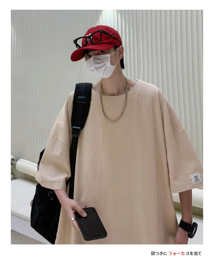Anime Streetwear top – T Shirt Oversized Cotton Men Fashion Mens Summer Tshirts Ove