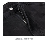 men streetwear fashion side splice hip hop loose casual wide leg straight baggy jeans pant cityboy jeans pants trousers unique jeans style 2604