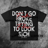 Y2K Trapcore T-Shirt – Money Bag Flame Print Urban Style