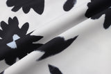 Summer 24SS Vintage Retro Black Flower Direct Print High-Street Casual Beach Style Quality Cold Short Sleeve Shirt