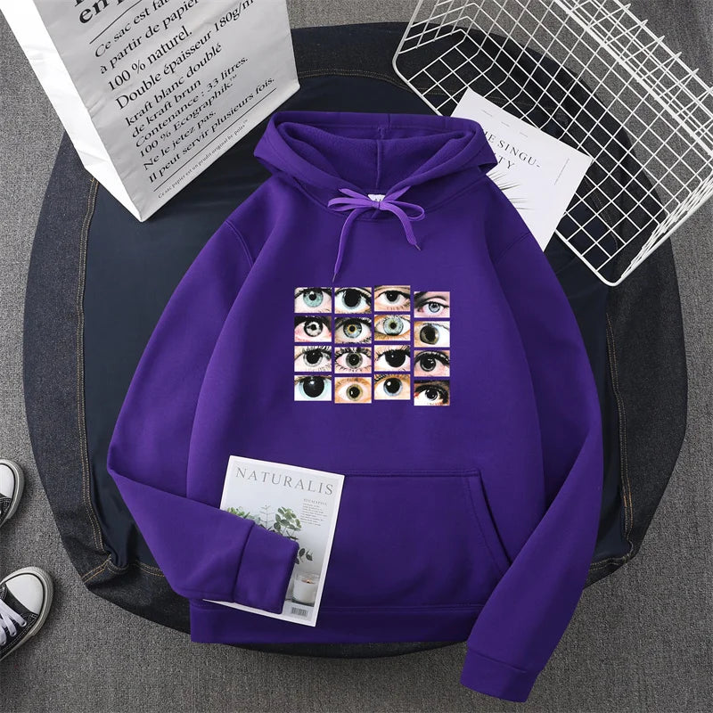 2022 Mens Hip Hop Street Style Hoodie Eye Print Harajuku Sweatshirt Fa