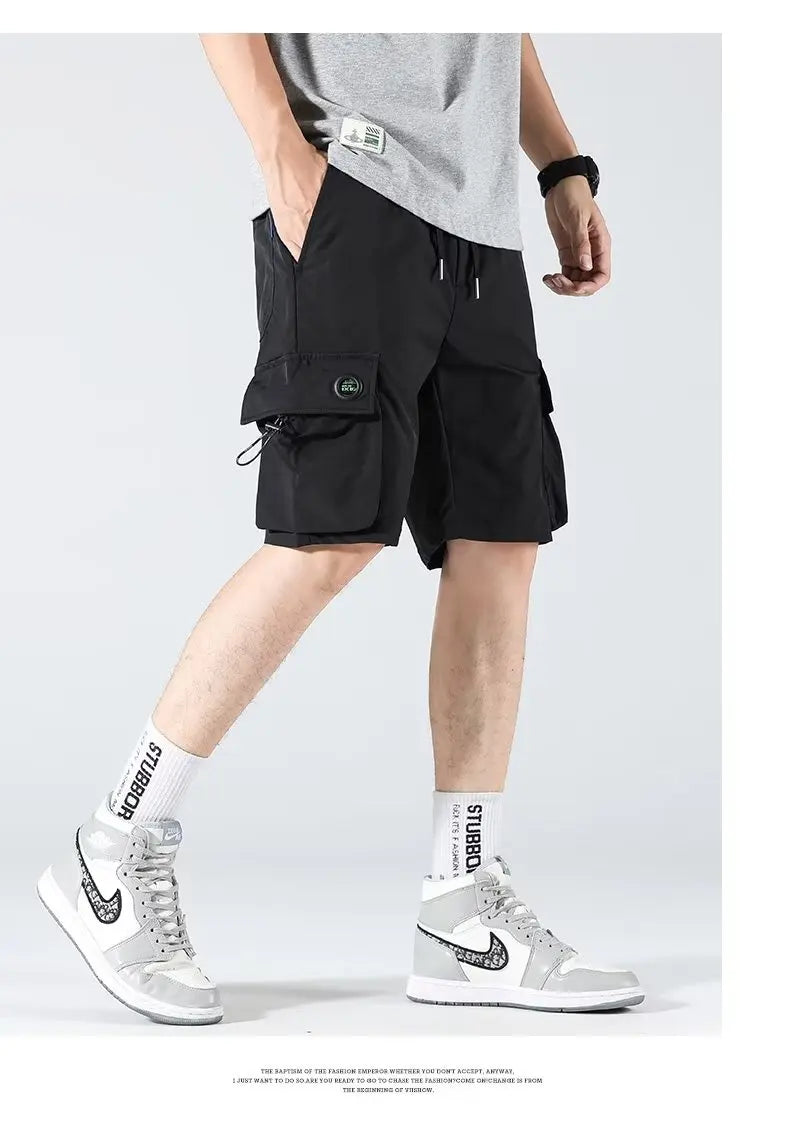 reflective hip hop shorts men harajuku casual night club light shiny short pants men shorts hip hop 2024 summer streerwear unique shorts style 1358