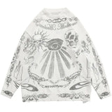 oversized flame knit top, unisex streetwear inspired by 2025 fashion trends, mens fashion layer for modern streetwear collect