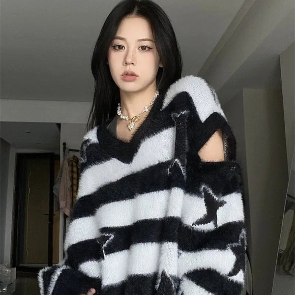 oversized flame knit top, unisex streetwear inspired by 2025 fashion trends, mens fashion layer for modern streetwear collect