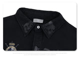 Embroidered patchwork shirt