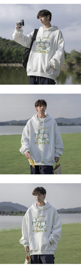 New Floral Oil Painting Art Print Pullover Hoodies Men And Women Casua