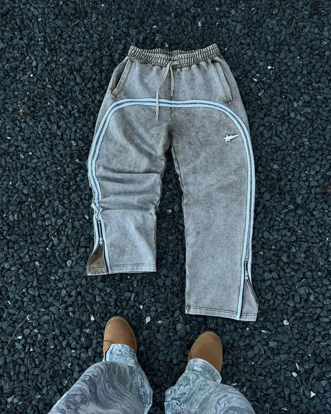 korean style fashionable loose pants high waisted couple y2k straight leg pants sporty and minimalist striped casual pants minimalist street pants