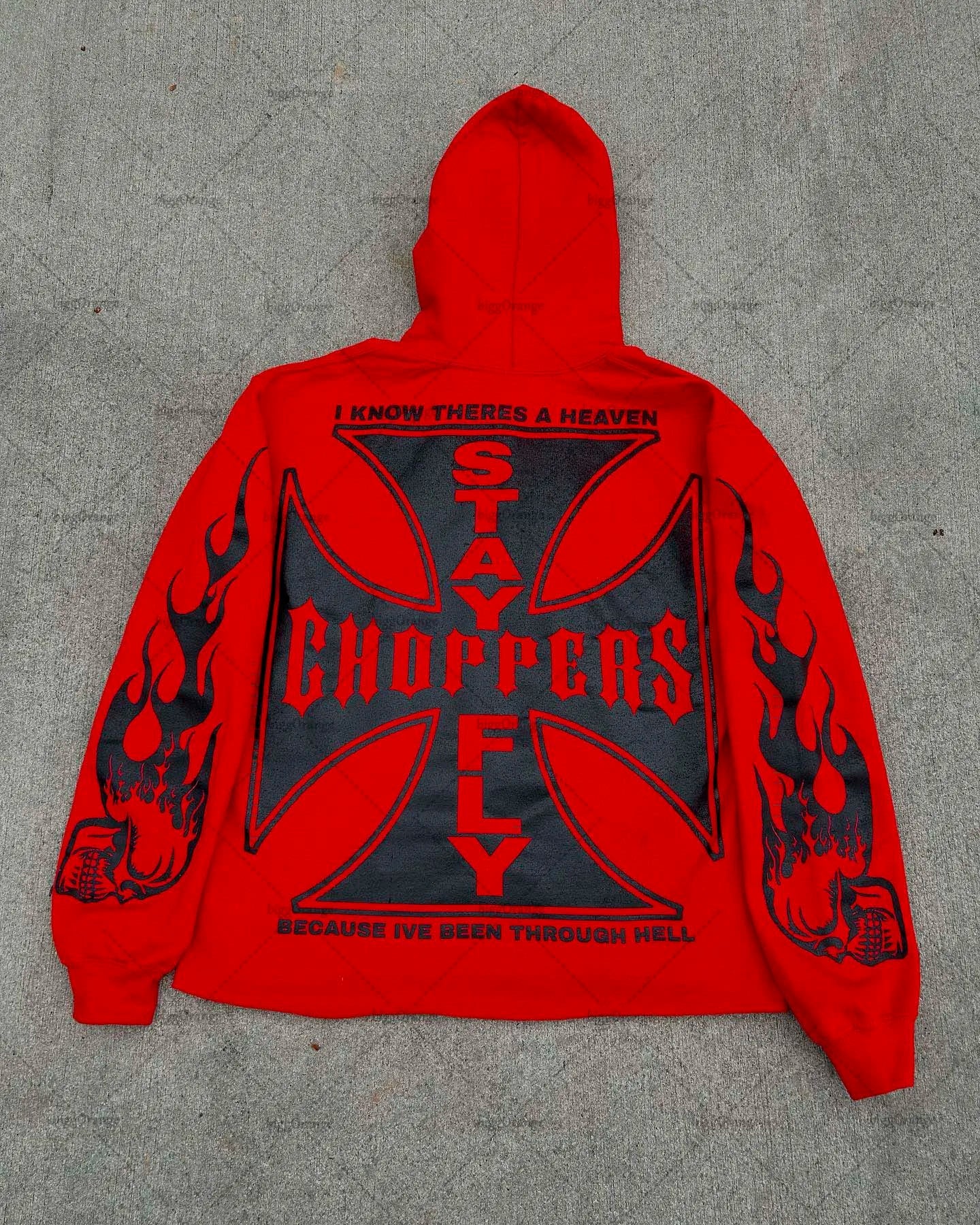 2023 New Trendy Gothic Punk Skull Bone Print Oversized Pullover Womens