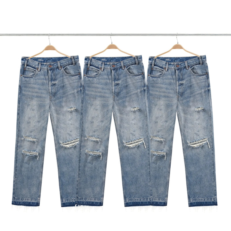 2023 brand new classic n833 033s 08wt ripped holes jeans cotton denim pants comfort casual jeans size cargo 28 34 614 unique cargo style 1447
