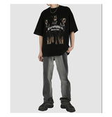 Sadcore Oversized shirt – Harajuku T Shirt Mens 2023 Summer Dog Letter Printed Vintage