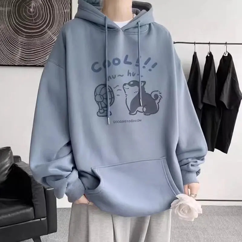Cool Cartoon Cat Graphic Print Hoodies For Men Y2K Streetwear Clothes
