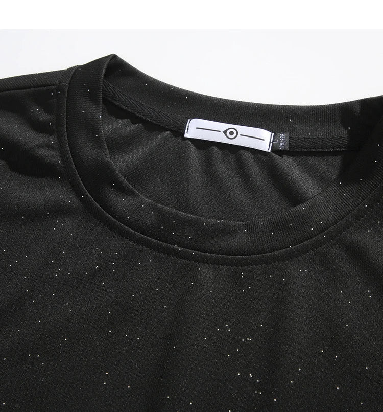 Cyberpunk Tribal flame – 2024 New Galaxy Glitter T Shirt Korean Style Small Sequined