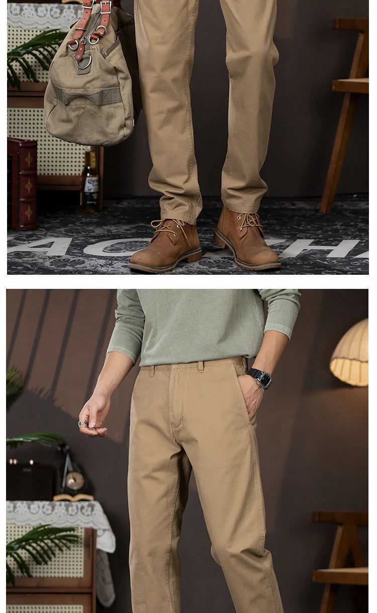 men business casual fashion pure cotton commute pants japanese streetwear amikaji fashion straight cargo pant trouser unique cargo style 2015