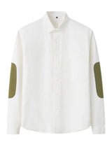 2023 Spring And Autumn New Casual Shirt Men's Splicing Retro Loose Long-sleeved Shirt Boutique Clothing Simple Style