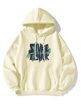 Autumn Design Letter Print Fleece Hoodies For Men Fashion Hip Hop Over