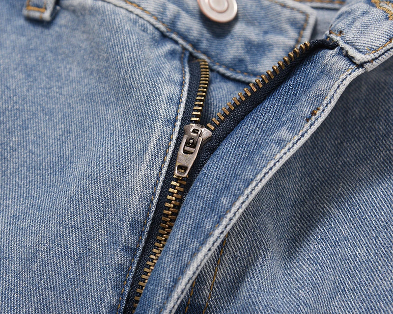 Harajuku Streetwear Y2K Sashes Straight Washed Men's Jeans Pockets Vintage Baggy Casual Cargos