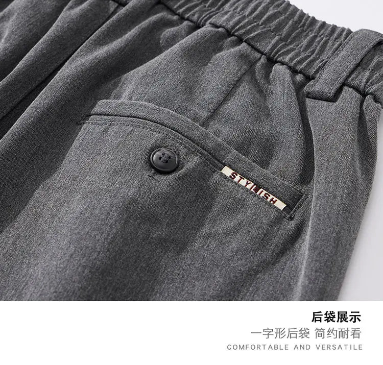 suit pant men korean streetwear fashion loose casual plus size straight suit pant office man commuter pants trousers unique default style 2241