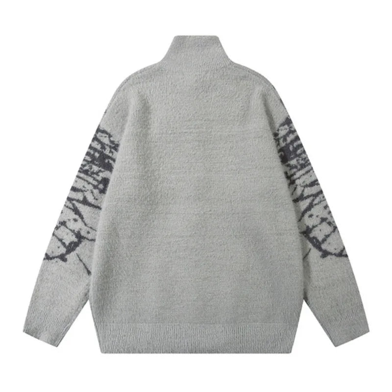 minimalist street knit, unisex streetwear, cozy fashion fit, stylish street outfit, modern aesthetic appeal