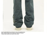 american high street trendy men and women trendy personalized straight tube washed jeans couple loose retro casual pants y2k unique jeans style 24
