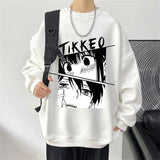 Autumn Japanese Anime Fashion Men Sweatshirt Graphic Fleece Y2K Clothes