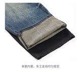 men streetwear fashion black blue splice hip hop loose casual wide leg straight baggy jeans pant cityboy jeans pants trousers unique jeans style 2652