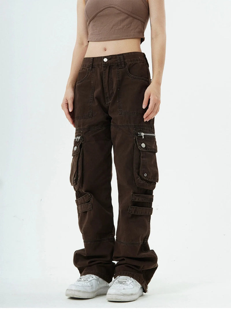 hip hip pants retro cargo harem pant streetwear side pockets harajuku joggers unisex new casual loose straight cotton trousers unique joggers style 2817