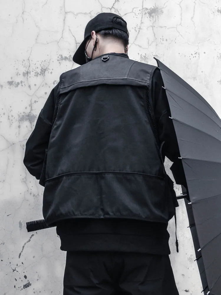 urban fashion featuring hip hop loose vest sportswear men casual cargo waistcoat with pockets military jacket coat streetwear tactical vests sweatshirts design – premium quality jacket for men