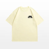 Skatercore Chrome print – Hip Hop Street Personality Letter Print Round Neck Short