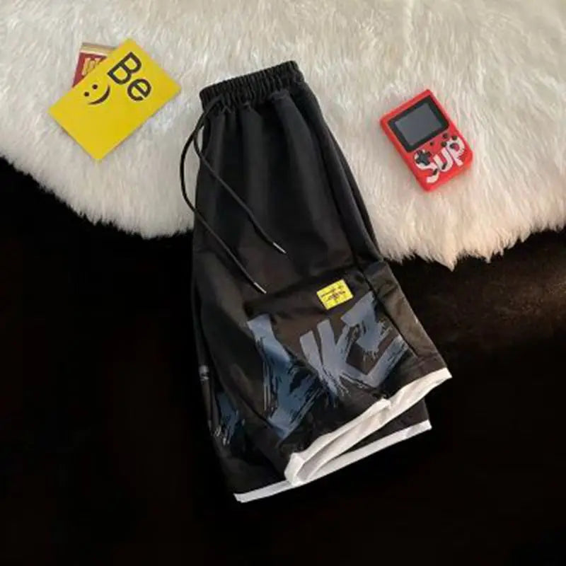 2024 mens casual shorts hip hop streetwear male gyms loose short pants joggers streetwear pants korean fashion men shorts relaxed fit joggers