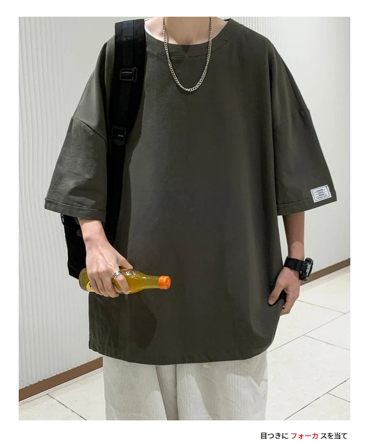 Anime Streetwear top – T Shirt Oversized Cotton Men Fashion Mens Summer Tshirts Ove