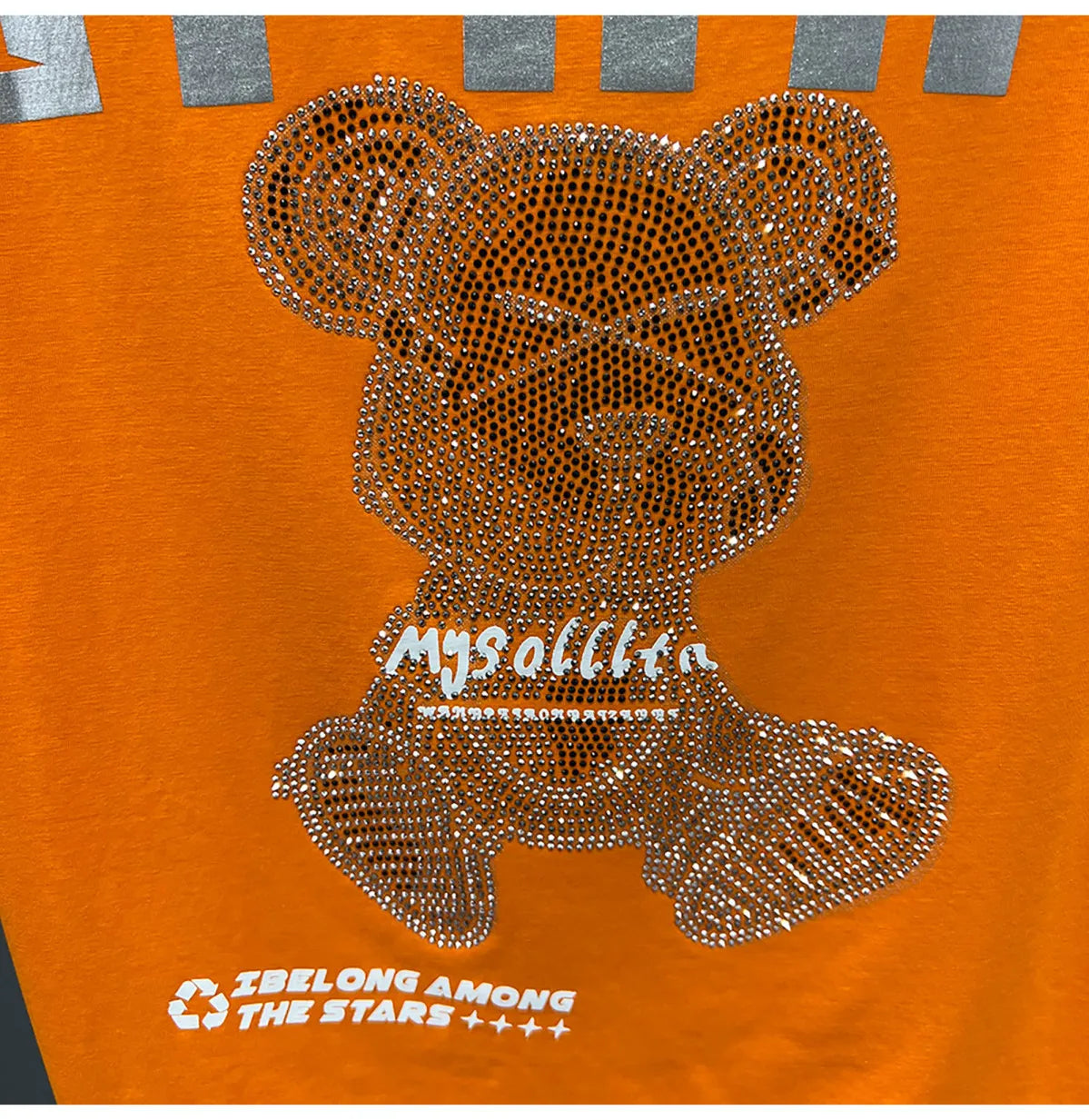 Cyberpunk Melting smiley – High Texture 2023 New Mens Fashion Letter Printed Bear Rhine