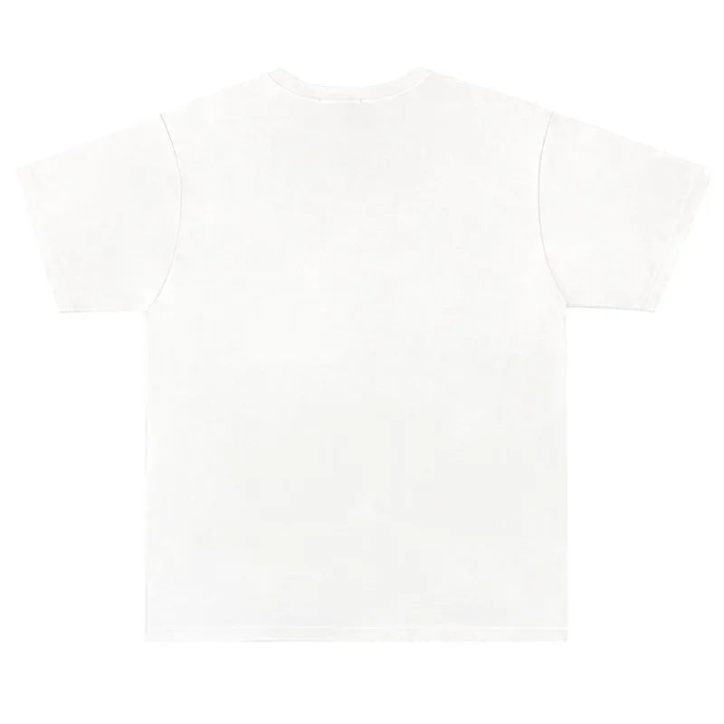 Vaporwave Crying angel – Men Retro High Street Short Sleeved Angry Boy Printed T Shir