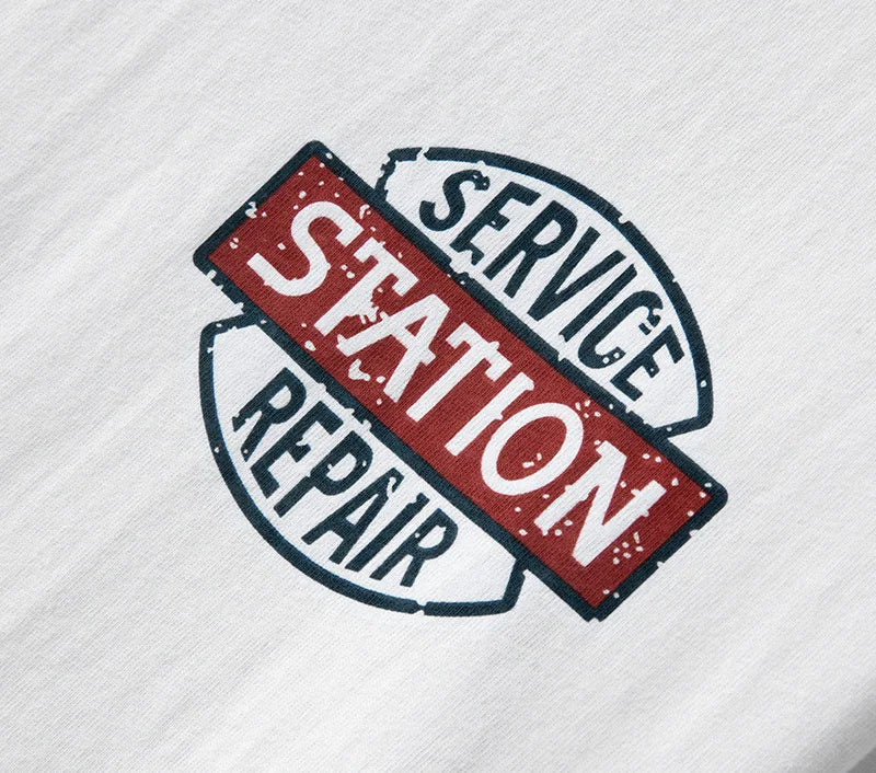 Harajuku Chrome logo – Amekaji Vintage Printed T Shirt Men 2023 Spring Summer New C