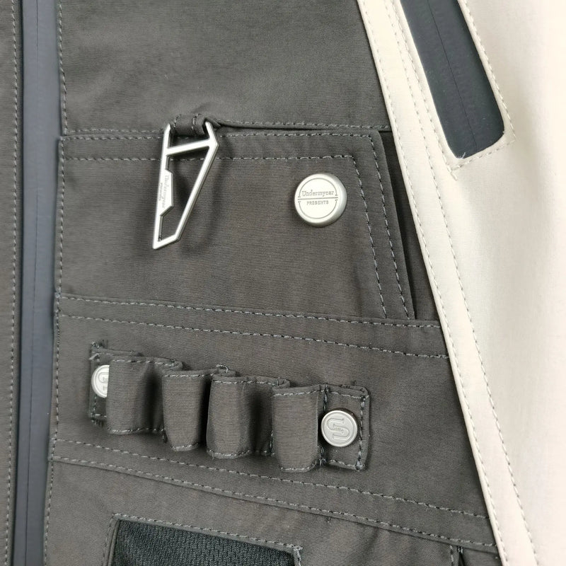 New 2023 Men Under My Car Parka All Track Zipper Casual Mess Inside Windbreaker With Hoody Trench Jackets Coat Outdoor  #A07