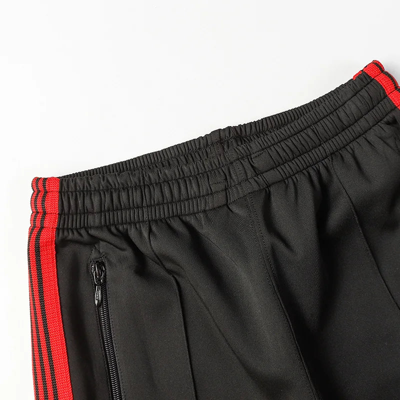 new pattern embroidery pants men woman 1 1 good quality side edge weaving stripe loose casual joggers sweatpants unique joggers style 4889