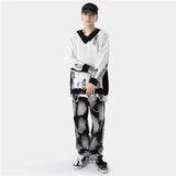 hip hop streetwear knitted sweater sweater 2022 mens harajuku ripped holes new casual v neck tops cotton loose pullover sweaters - urban fashion pullover, unisex casual winter pullover, bold artwork streetwear hoodie
